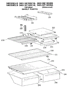 Shelves And Accessories parts for Kenmore Refrigerator 363.9616586 (3639616586, 363 9616586) from AppliancePartsPros.com