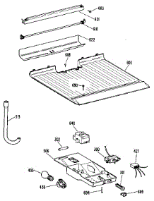 Freezer Floor & Control parts for Kenmore Refrigerator 363.9616712 (3639616712, 363 9616712) from AppliancePartsPros.com