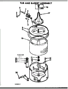 Tub And Basket Assembly parts for Kenmore Washer 110.71421200 (11071421200, 110 71421200) from AppliancePartsPros.com