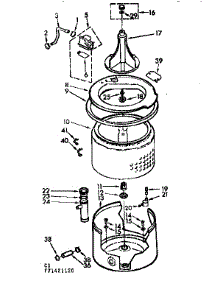 Tub And Basket Assembly parts for Kenmore Washer 110.71421220 (11071421220, 110 71421220) from AppliancePartsPros.com