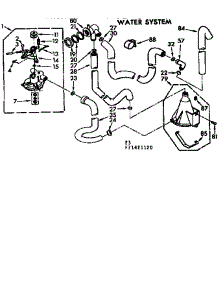Water System parts for Kenmore Washer 110.71421220 (11071421220, 110 71421220) from AppliancePartsPros.com