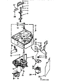 Drive System parts for Kenmore Washer 110.71421220 (11071421220, 110 71421220) from AppliancePartsPros.com