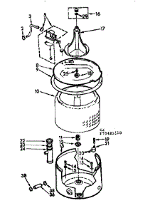 Tub & Basket Assembly parts for Kenmore Washer 110.71421410 (11071421410, 110 71421410) from AppliancePartsPros.com
