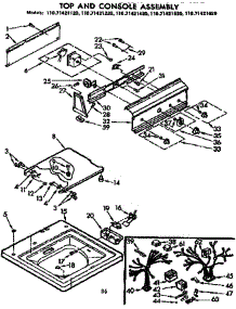 Top And Console Assembly parts for Kenmore Washer 110.71421620 (11071421620, 110 71421620) from AppliancePartsPros.com