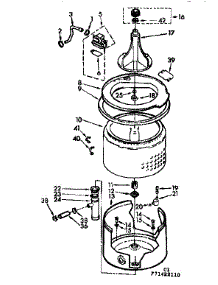 Tub And Basket Assembly parts for Kenmore Washer 110.71422210 (11071422210, 110 71422210) from AppliancePartsPros.com