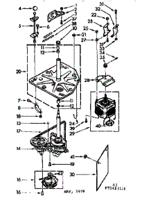 Drive Parts parts for Kenmore Washer 110.71423410 (11071423410, 110 71423410) from AppliancePartsPros.com