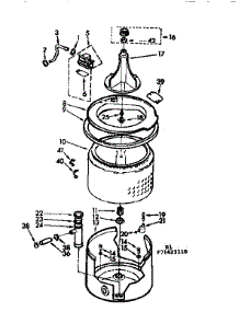 Tub And Basket Parts parts for Kenmore Washer 110.71423410 (11071423410, 110 71423410) from AppliancePartsPros.com