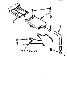 Filter Assembly parts for Kenmore Washer 110.71431100 (11071431100, 110 71431100) from AppliancePartsPros.com