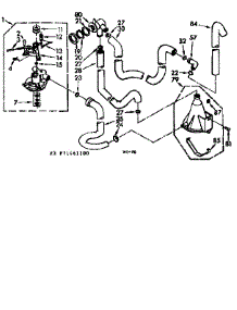 Water System parts for Kenmore Washer 110.71461200 (11071461200, 110 71461200) from AppliancePartsPros.com