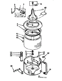 Tub And Basket Assembly parts for Kenmore Washer 110.71461410 (11071461410, 110 71461410) from AppliancePartsPros.com