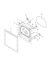 Door Parts parts for Kenmore Dryer 110.71633610 (11071633610, 110 71633610) from AppliancePartsPros.com