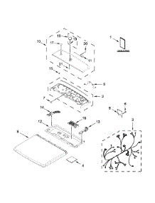 Top And Console Parts parts for Kenmore Dryer 110.71633610 (11071633610, 110 71633610) from AppliancePartsPros.com