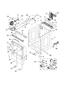Cabinet Parts parts for Kenmore Dryer 110.71633610 (11071633610, 110 71633610) from AppliancePartsPros.com