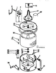 Tub & Basket Assembly parts for Kenmore Washer 110.71670100 (11071670100, 110 71670100) from AppliancePartsPros.com