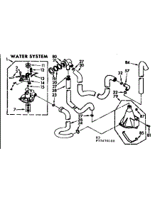 Water System parts for Kenmore Washer 110.71670400 (11071670400, 110 71670400) from AppliancePartsPros.com