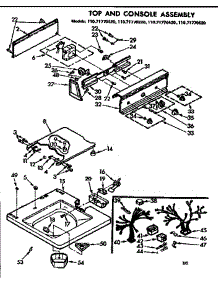 Top And Console Assembly parts for Kenmore Washer 110.71770120 (11071770120, 110 71770120) from AppliancePartsPros.com