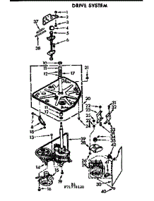 Drive System parts for Kenmore Washer 110.71770120 (11071770120, 110 71770120) from AppliancePartsPros.com