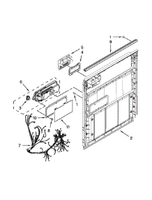 Inner Door Parts parts for Kenmore Dishwasher 665.13073K216 (66513073K216, 665 13073K216) from AppliancePartsPros.com