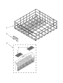 Lower Rack Parts parts for Kenmore Dishwasher 665.13073K216 (66513073K216, 665 13073K216) from AppliancePartsPros.com