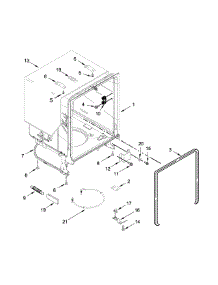 Tub And Frame Parts parts for Kenmore Dishwasher 665.13073K216 (66513073K216, 665 13073K216) from AppliancePartsPros.com