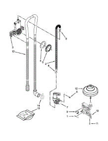 Fill, Drain And Overfill Parts parts for Kenmore Dishwasher 665.13073K217 (66513073K217, 665 13073K217) from AppliancePartsPros.com