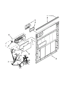 Inner Door Parts parts for Kenmore Dishwasher 665.13073K217 (66513073K217, 665 13073K217) from AppliancePartsPros.com