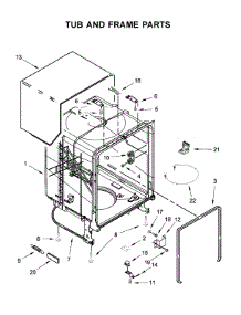 Tub And Frame Parts parts for Kenmore Dishwasher 665.13090N020 (66513090N020, 665 13090N020) from AppliancePartsPros.com