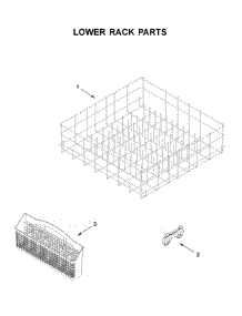 Lower Rack Parts parts for Kenmore Dishwasher 665.13090N020 (66513090N020, 665 13090N020) from AppliancePartsPros.com