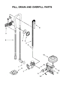 Fill, Drain And Overfill Parts parts for Kenmore Dishwasher 665.13090N020 (66513090N020, 665 13090N020) from AppliancePartsPros.com