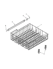 Upper Rack And Track Parts parts for Kenmore Dishwasher 665.13092N410 (66513092N410, 665 13092N410) from AppliancePartsPros.com
