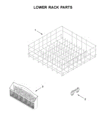 Lower Rack Parts parts for Kenmore Dishwasher 665.13092N413 (66513092N413, 665 13092N413) from AppliancePartsPros.com