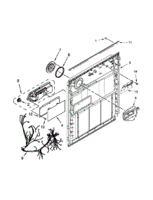 Inner Door Parts parts for Kenmore Dishwasher 665.13099N411 (66513099N411, 665 13099N411) from AppliancePartsPros.com