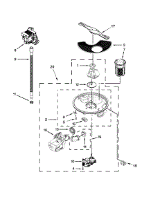 Pump, Washarm And Motor Parts parts for Kenmore Dishwasher 665.13099N412 (66513099N412, 665 13099N412) from AppliancePartsPros.com