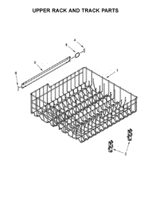Upper Rack And Track Parts parts for Kenmore Dishwasher 665.13099N413 (66513099N413, 665 13099N413) from AppliancePartsPros.com