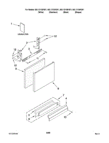 Door And Panel Parts parts for Kenmore Dishwasher 665.13102K901 (66513102K901, 665 13102K901) from AppliancePartsPros.com