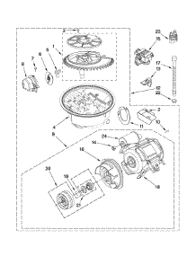 Pump And Motor Parts parts for Kenmore Dishwasher 665.13102K902 (66513102K902, 665 13102K902) from AppliancePartsPros.com