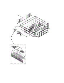 Lower Rack Parts parts for Kenmore Dishwasher 665.13102K902 (66513102K902, 665 13102K902) from AppliancePartsPros.com