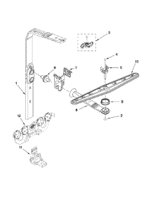 Upper Wash And Rinse Parts parts for Kenmore Dishwasher 665.13102K902 (66513102K902, 665 13102K902) from AppliancePartsPros.com