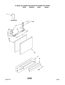Door And Panel Parts parts for Kenmore Dishwasher 665.13102K902 (66513102K902, 665 13102K902) from AppliancePartsPros.com