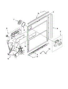 Door And Latch Parts parts for Kenmore Dishwasher 665.13102K902 (66513102K902, 665 13102K902) from AppliancePartsPros.com