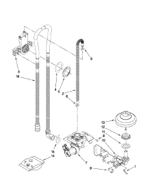 Fill, Drain And Overfill Parts parts for Kenmore Dishwasher 665.13103K901 (66513103K901, 665 13103K901) from AppliancePartsPros.com