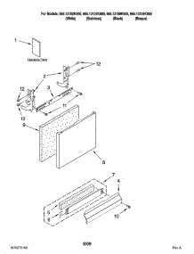 Door And Panel Parts parts for Kenmore Dishwasher 665.13104K900 (66513104K900, 665 13104K900) from AppliancePartsPros.com