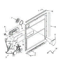 Door And Latch Parts parts for Kenmore Dishwasher 665.13109K900 (66513109K900, 665 13109K900) from AppliancePartsPros.com