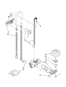 Fill, Drain And Overfill Parts parts for Kenmore Dishwasher 665.13109K902 (66513109K902, 665 13109K902) from AppliancePartsPros.com