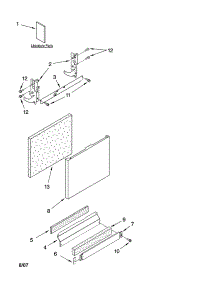 Door And Panel Parts parts for Kenmore Dishwasher 665.13112K700 (66513112K700, 665 13112K700) from AppliancePartsPros.com