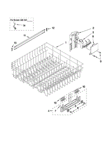 Upper Rack And Track Parts parts for Kenmore Dishwasher 665.13112K701 (66513112K701, 665 13112K701) from AppliancePartsPros.com