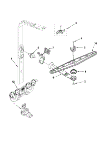 Upper Wash And Rinse Parts parts for Kenmore Dishwasher 665.13113K701 (66513113K701, 665 13113K701) from AppliancePartsPros.com