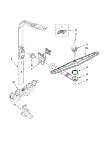 Upper Wash And Rinse Parts parts for Kenmore Dishwasher 665.13439K704 (66513439K704, 665 13439K704) from AppliancePartsPros.com