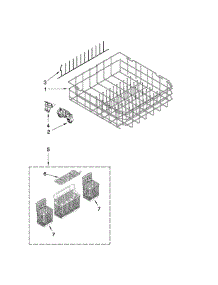 Lower Rack Parts parts for Kenmore Dishwasher 665.13439K704 (66513439K704, 665 13439K704) from AppliancePartsPros.com