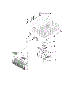 Lower Dishrack Parts parts for Kenmore Dishwasher 665.13443K900 (66513443K900, 665 13443K900) from AppliancePartsPros.com